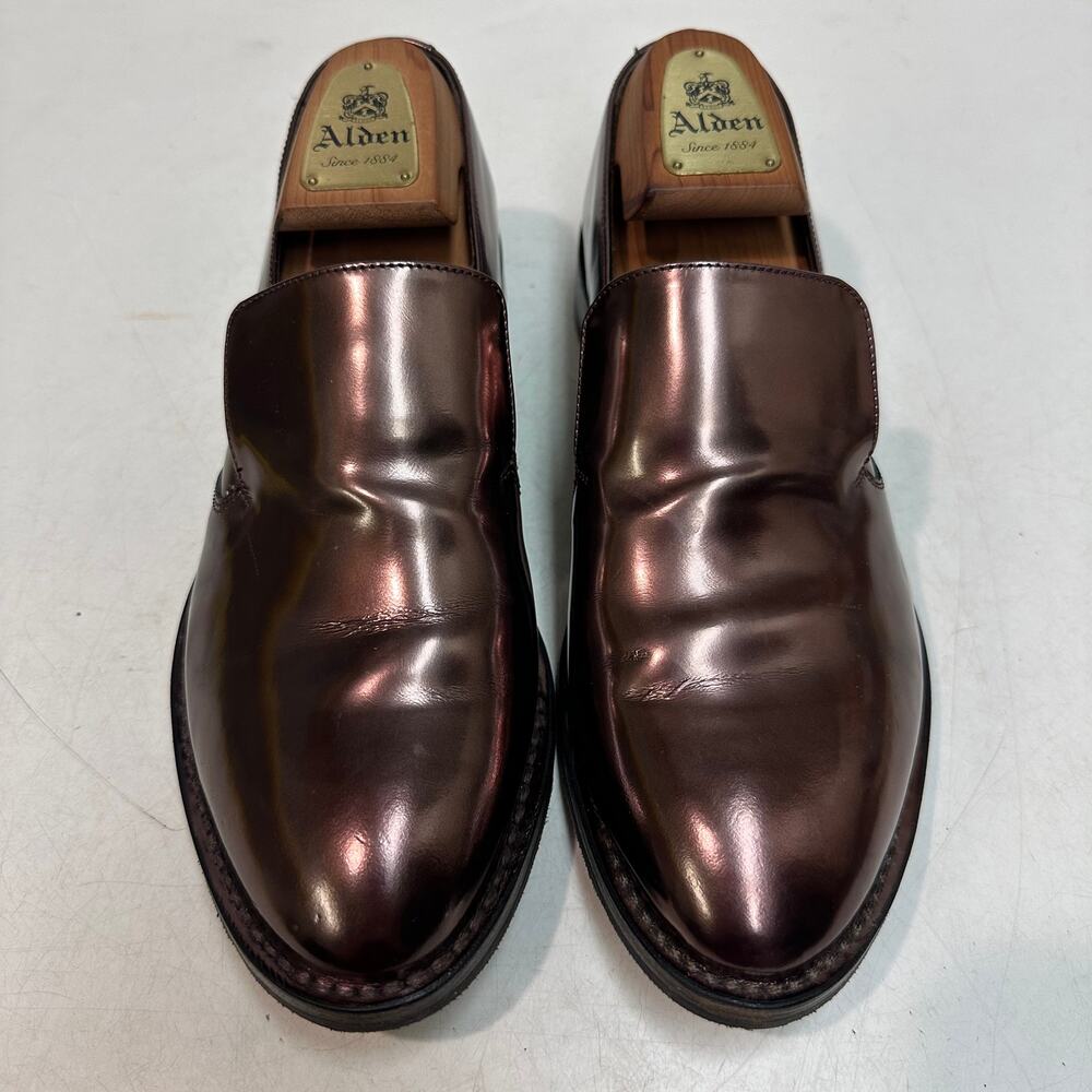 Brunello Cucinelli Metallic Brown Leather Slip-On Loafers Flats Womens Shoes 40
